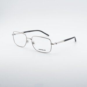 Montblanc MB0072O 004 Eyeglasses Silver 57mm Rectangle Frame